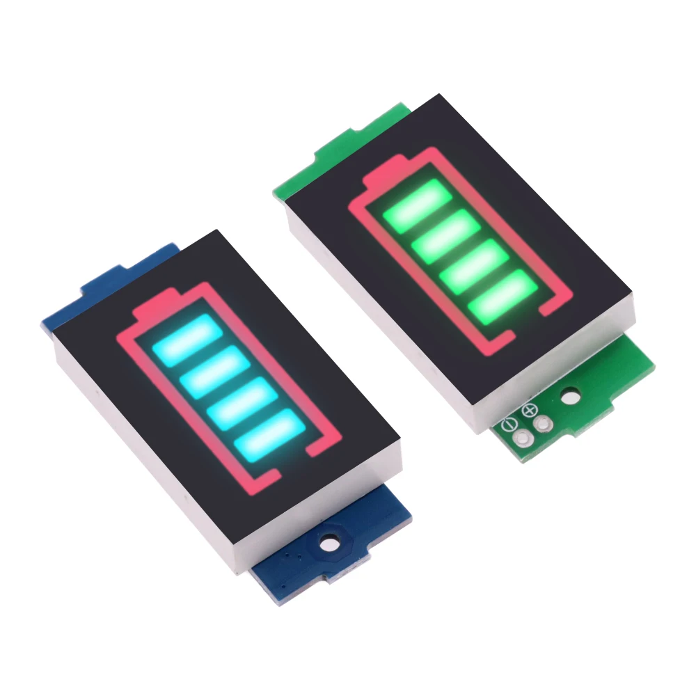 1/5/10PCS 1S 2S 3S 4S Single 3.7V Lithium Battery Capacity Indicator Module 4.2V Blue 1-8S Electric Vehicle Battery Power Tester