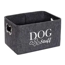 Pet Toy Basket Pet Storage Box With Handle Convenient Clothing Blanket Toy Storage Basket Organizer  Dog Accessories