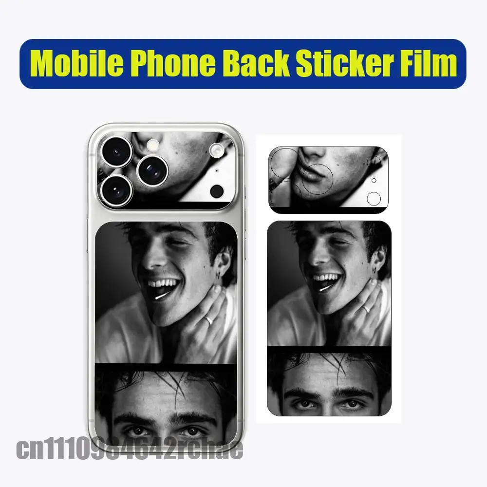 

For iPhone 17 Pro Max Phone Back Sticker Films Decal Skin Wrap DIY Custom Actor Jacob Elordi Film Full Cover