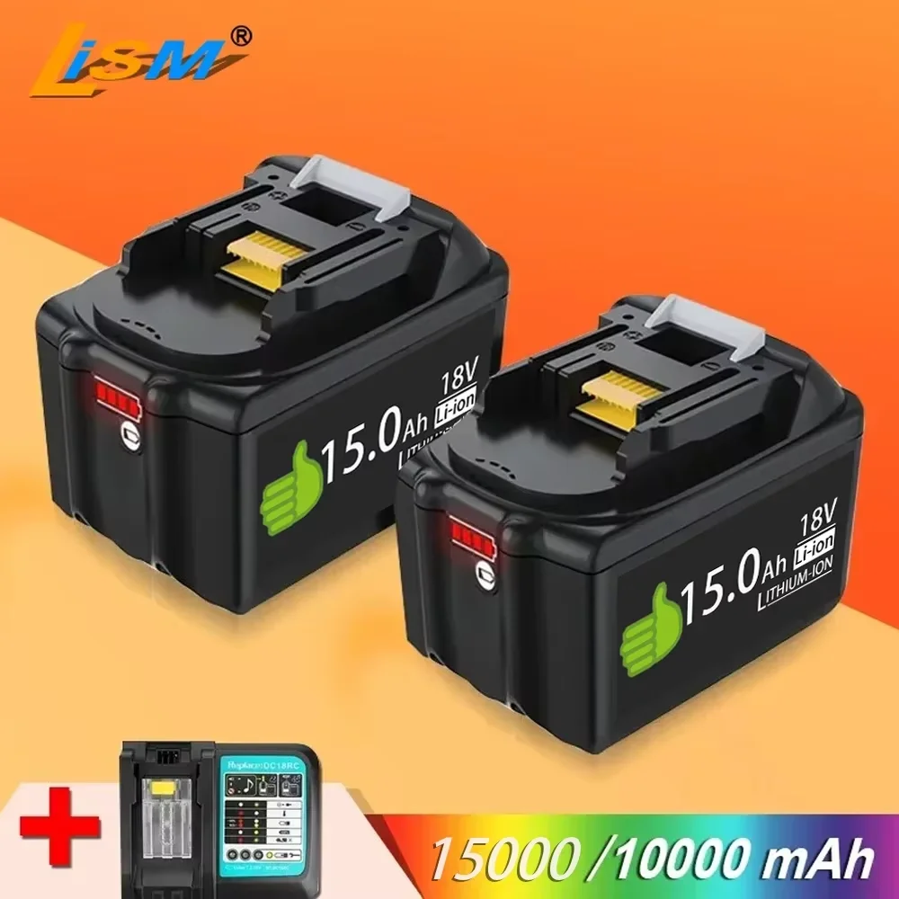 NEW Makita 18V 10AH 15AH 15000mAh Battery Rechargeable Li-ion Lithium-ion Batteries Charger for BL1860B BL1850 BL1830 LXT400