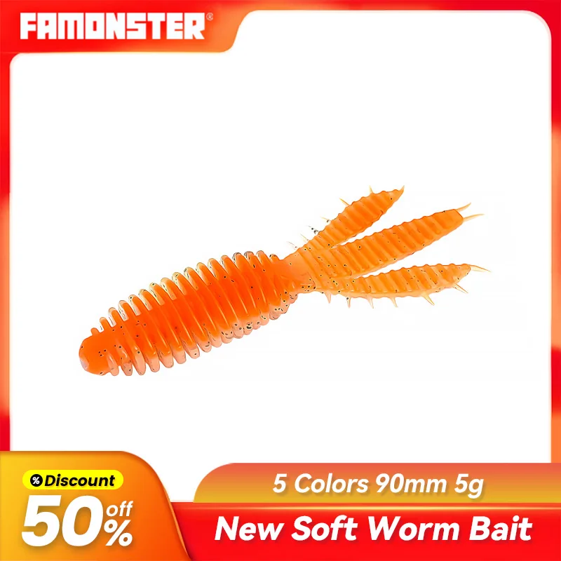 

10pcs Famonster 90mm/5g Fishing Lure PVC Sinking Swimbait Carp Bass Pike Baits Silicone Soft Shad Wobblers JIG Worm