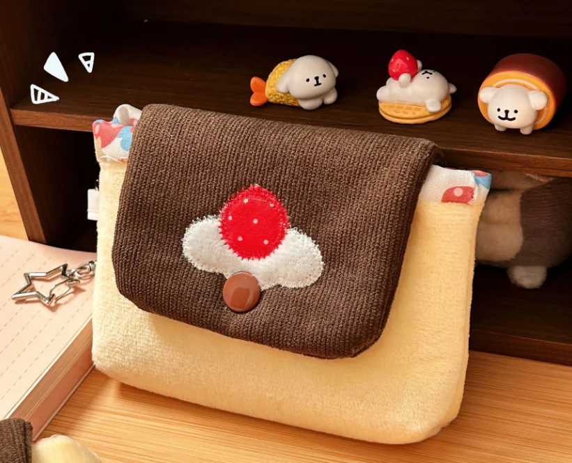 Cute Retro Small Camera Pouch, Soft Mini Bag Compatible with CCD Cameras and Compact Cameras, Lightweight Coin Purse Card Holder