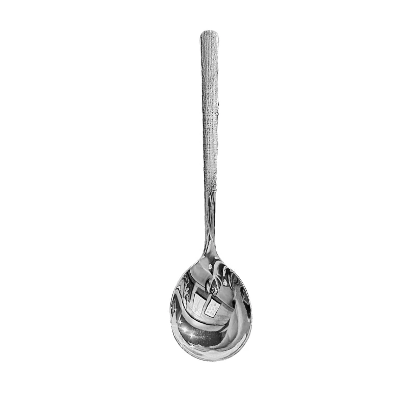 New Stainless Steel Spoon Restaurant Dining Spoon Long Handled Drinking Spoon Dessert Spoon Camping Tableware Cooking Utensils