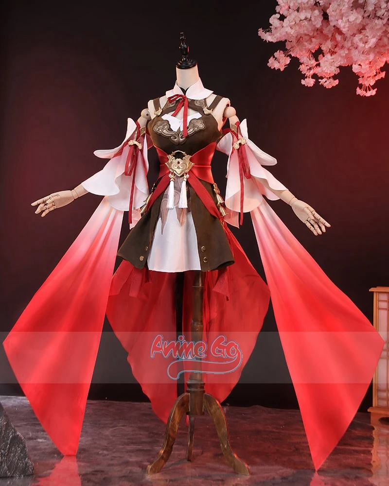 Spel Honkai: Star Rail Tingyun Cosplay Kostuum Jurk Staart Oor Accessoires Vrouwen Halloween Geüpgraded Outfits C08317-AAA