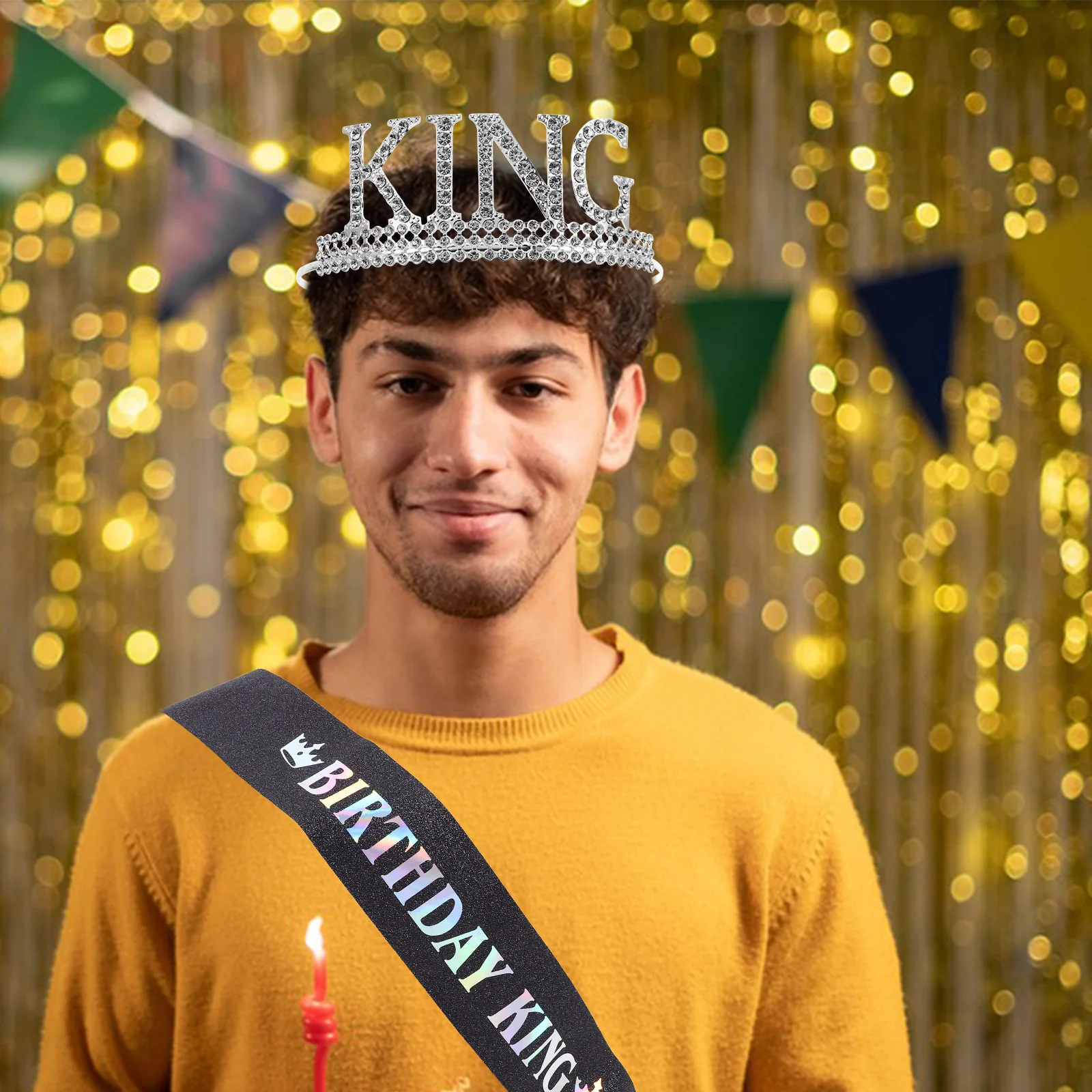 

1 комплект, 1 комплект, пояс с короной для мужчин, женщин, детей, украшения для вечеринки в честь Дня Рождения, аксессуары, декоративные короны, короны для мужчин, набор