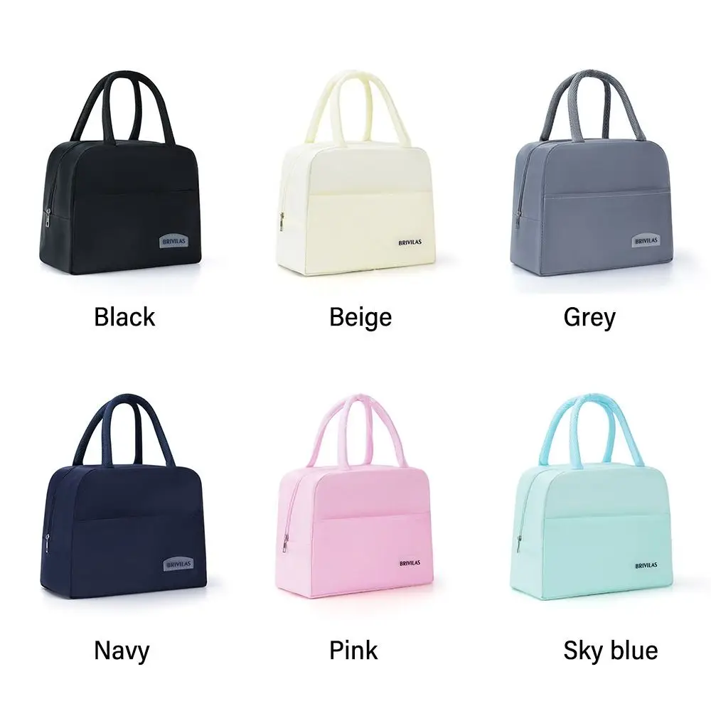 Jednokolorowa płócienna torebka Proste torby na lunch wielokrotnego użytku o dużej pojemności Piknikowa torba śniadaniowa Pakiety świeżego lodu Pracownik biurowy