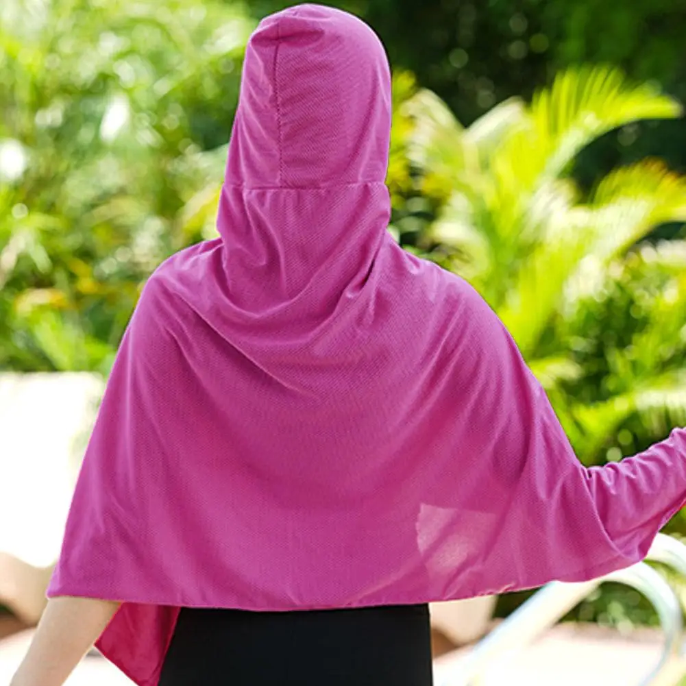 Enlarged Quick-Drying Poncho Sports Cold Sun Protection Poncho Bath Towel Quick-Drying Water-Absorbent Sunshade Shawl Hooded