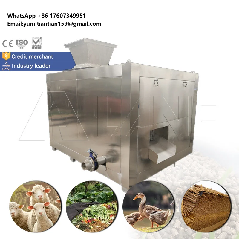 Organic Fertile Horizontal Compost Fermentation Fully Automated Composting Machine with Motor Core Component
