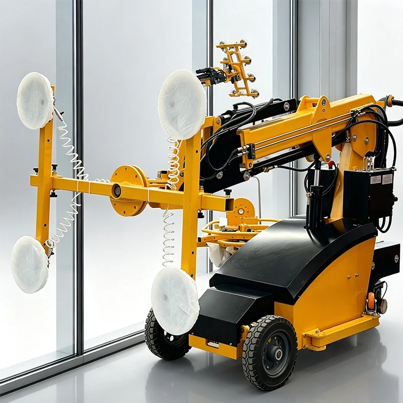 Low Noise Electric 5m Lifting Height Glass Suction Crane, Silent Vacuum Lift For Classroom Glass Door Installation