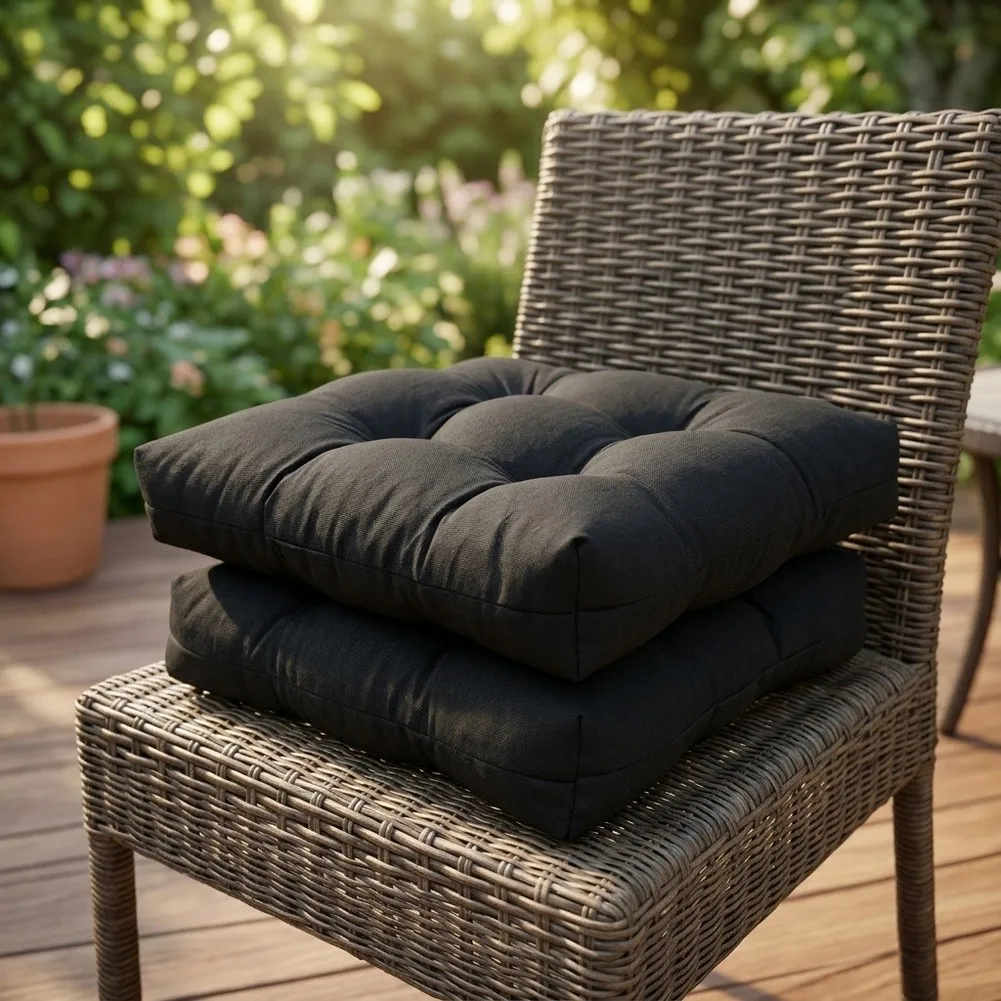 48*48*12cm Tufted Outdoor Cushions Comfortable Outdoor Seat Cushions Comfortable Sitting Experience Easy Maintenance Cushions