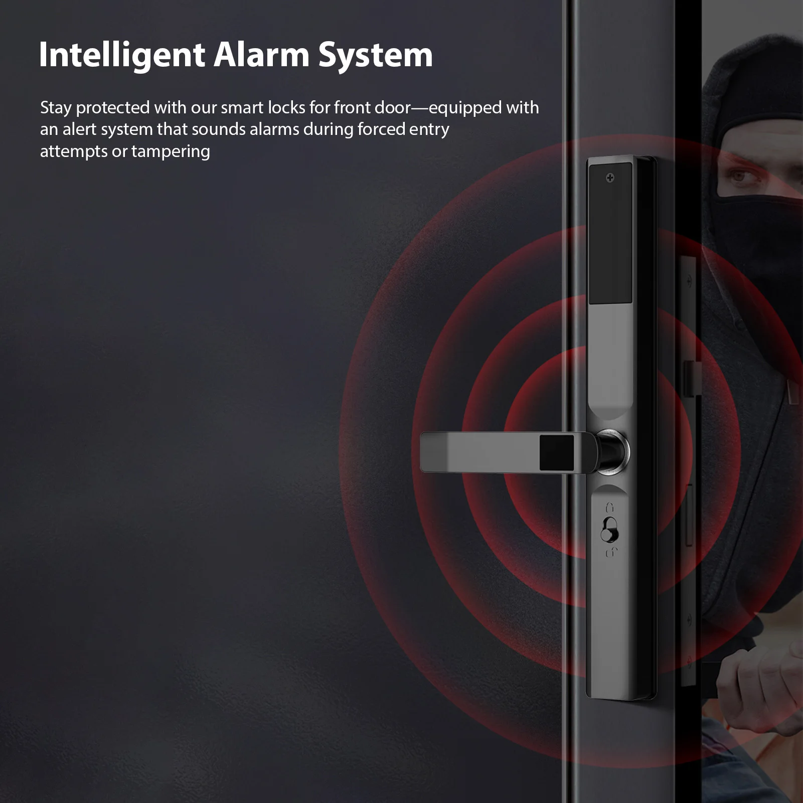 Serratura intelligente WiFi Serratura per porta d'ingresso senza chiave APP TY/impronta digitale/password/scheda/chiave meccanica 5 metodi di sblocco Serratura per porta in alluminio