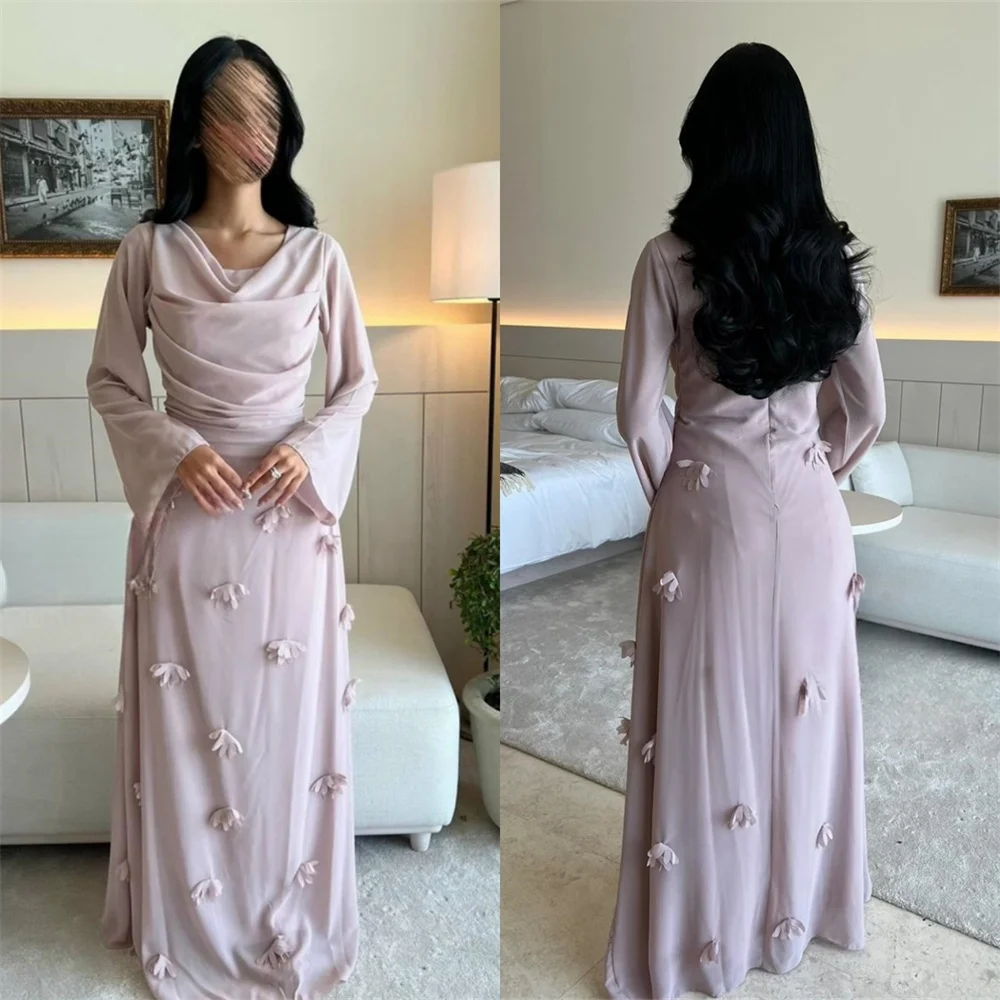 

Customized Saudi Arabia Formal Gown Dearin V-neck Column Floor Length Skirts Applique Bespoke Occasion Dresses Evening Prom Dres