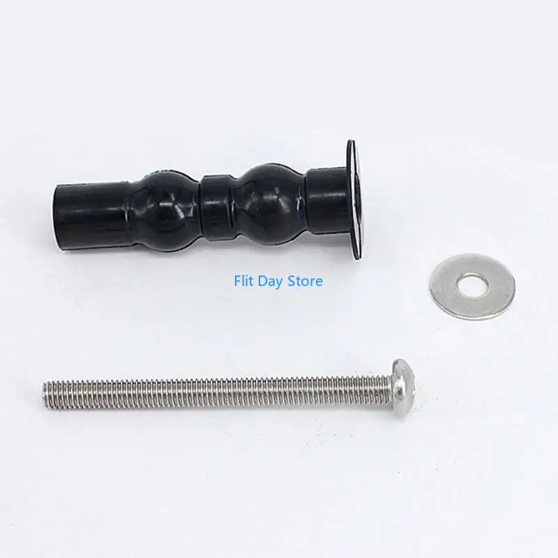 F92C 2 Pcs Universal Toilet for Seat Fix Expanding Rubber Top Screw Set Home Toilet Lid Screw with Two Expandable Ball
