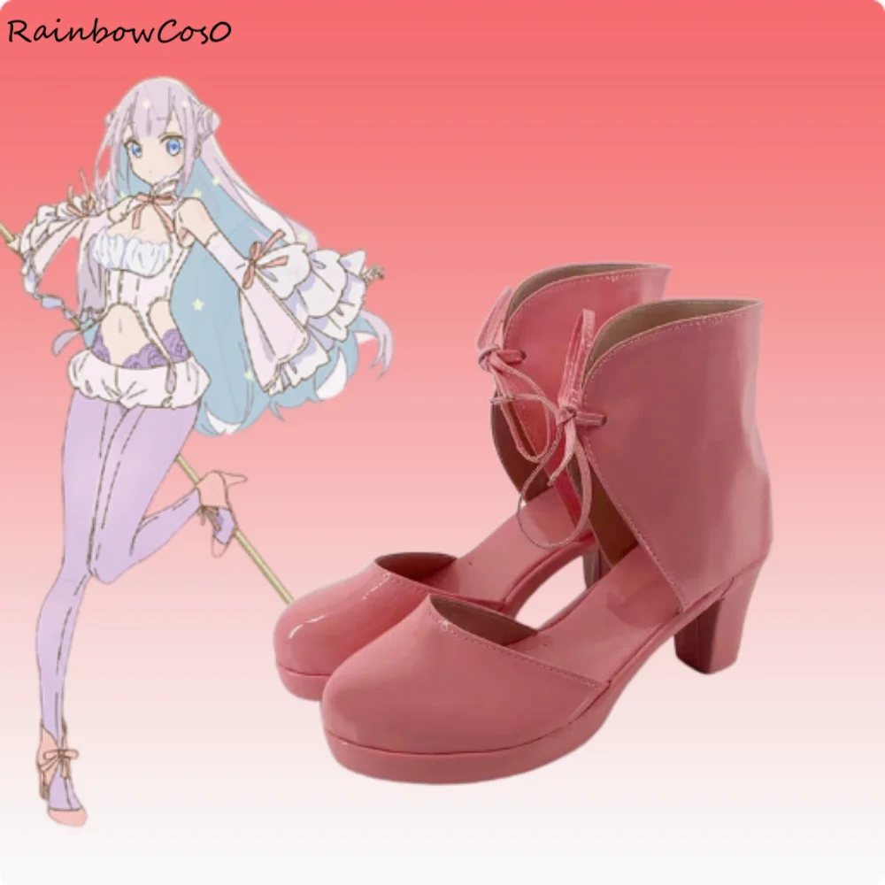 A garota mágica e o tenente mal usado para ser archenemies cosplay sapatos botas jogo anime dia das bruxas arco-íris cos0 w4460