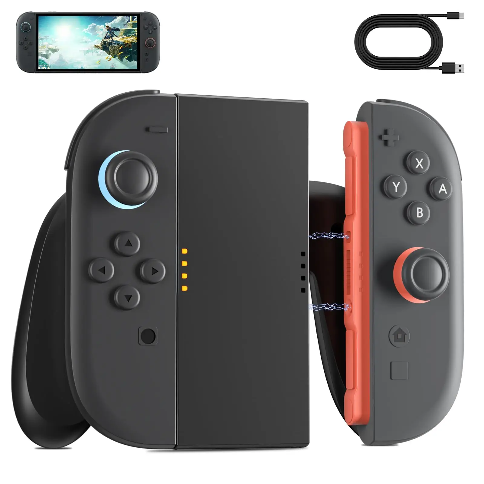 Mini Charging Grip Bracket For Switch 2 Joy-con Handle Gaming Controller Grip Magnetic Connection Charging Holder For Switch 2