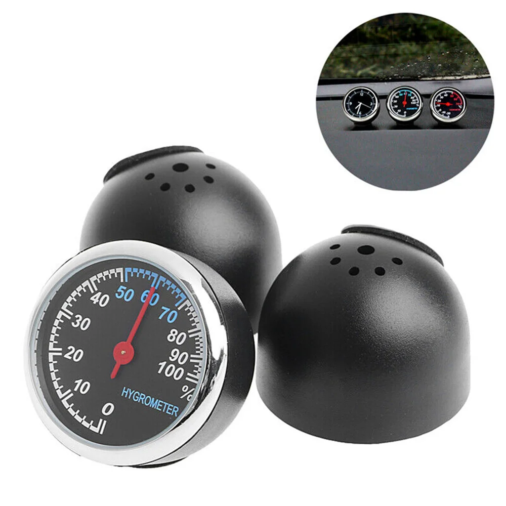 3PCS Set Practical Automobile Digital Clock Mini Car Watch Automotive Thermometer Hygrometer Decoration Ornament Clock