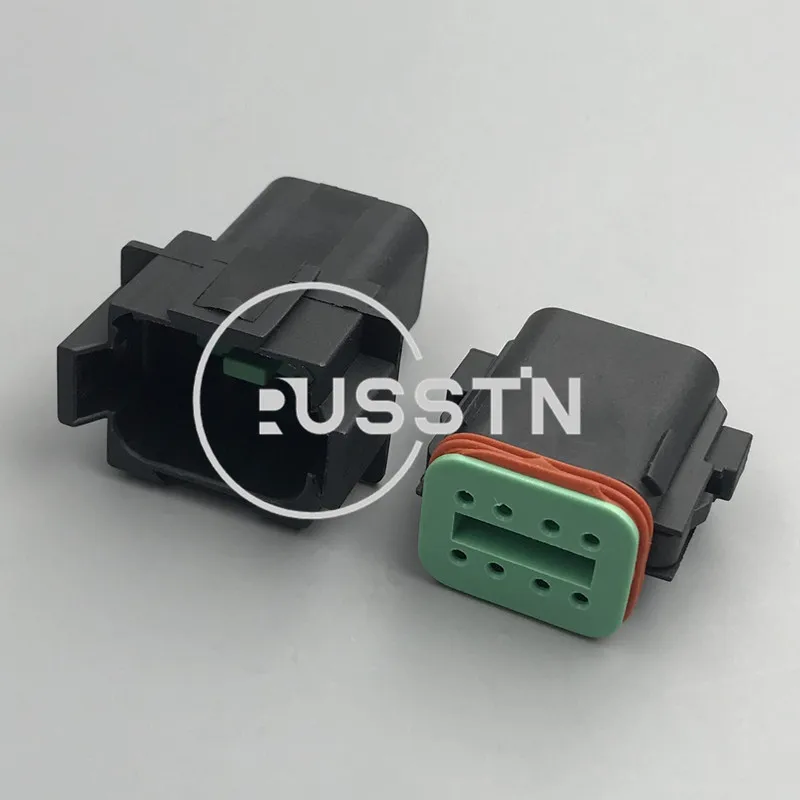 1 Set 8 Hole Socket Starter With Terminals Black Colour DT Series Automotive Waterproof Deutsch Connector DT04-8P DT06-8S