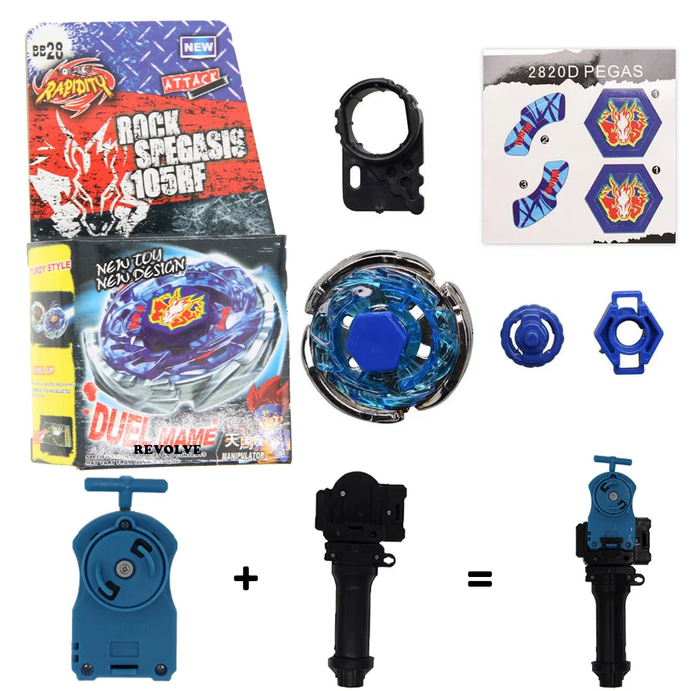 B-X TOUPIE BURST BEYBLADE Venom Diabolos ОРИГИНАЛЬНЫЙ Storm Pegasis 105RF BB-28 S Pegasus с рукояткой + синяя леска для запуска