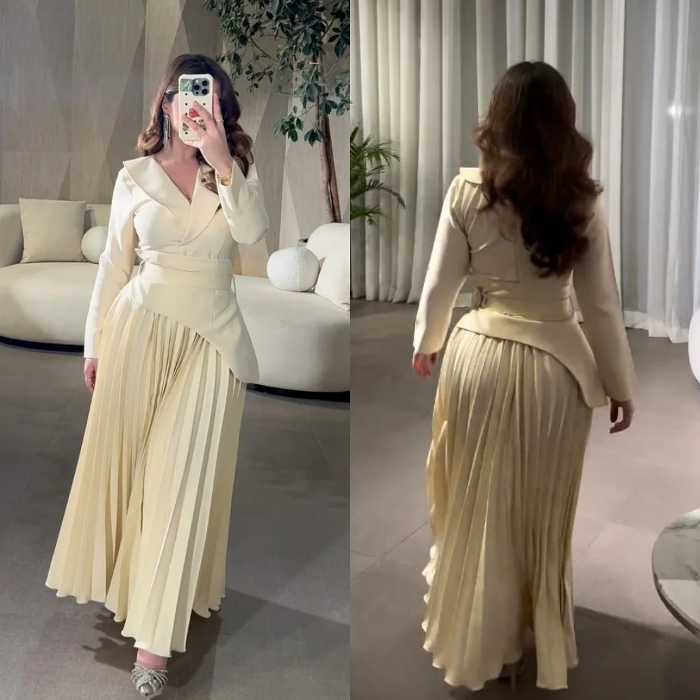 

Jiayigong Sparkle Exquisite Evening Jersey Draped Criss-Cross Celebrity A-line V-Neck Bespoke Occasion Gown Long Dresses