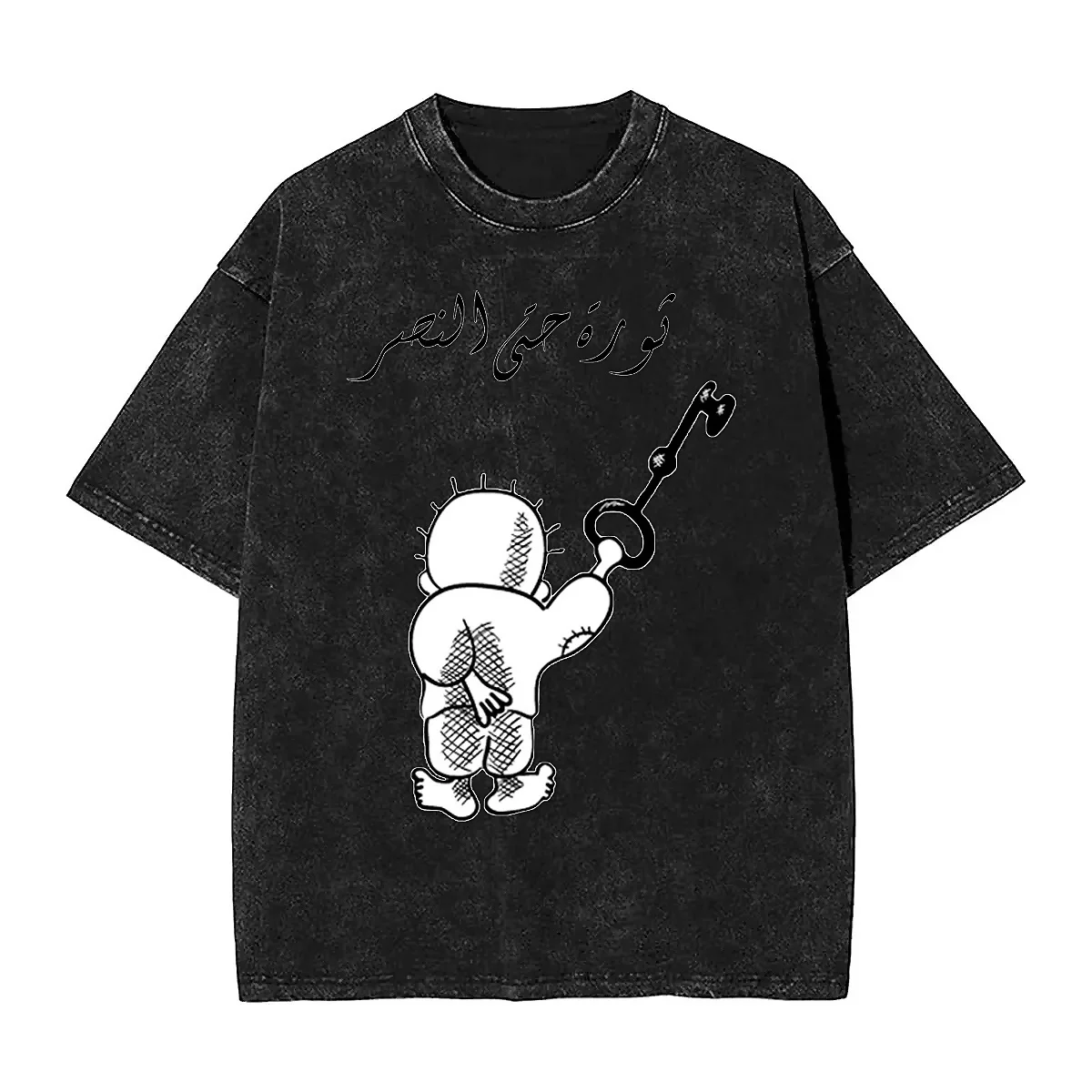 Palestines Map Washed T-Shirt Unisex Palestinians Flag Arabic Streetwear Casual T Shirts Summer Round Neck Tees Plus Size Tops
