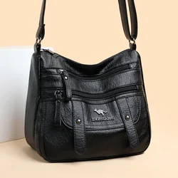 Kadın moda omuz Caual Faux deri Crossbody Lady sevimli yan çanta lüks Mulity katmanlı çanta marka tasarım Bolso