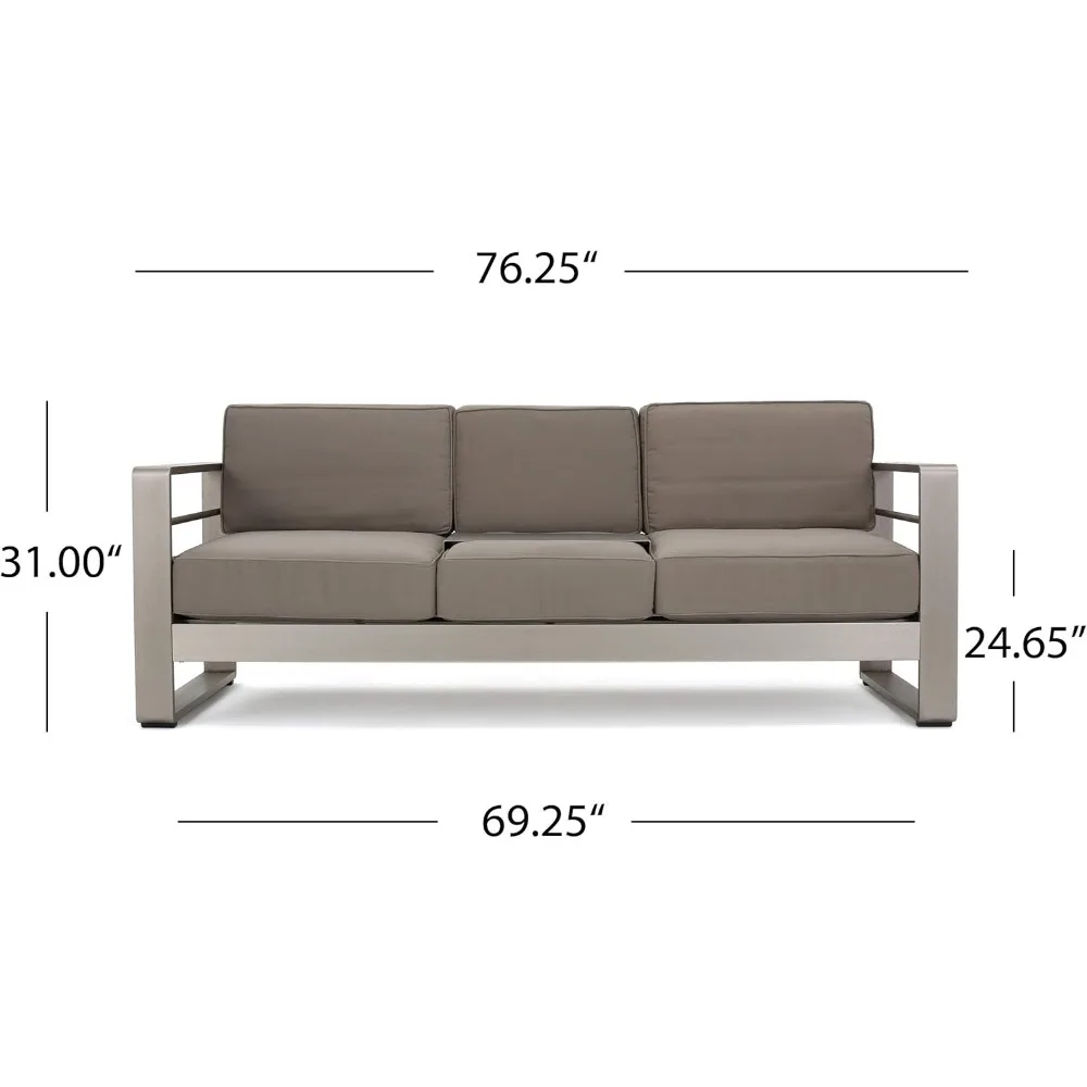 Cape Coral Outdoor Loves eat Sofa mit Tablett, Khaki