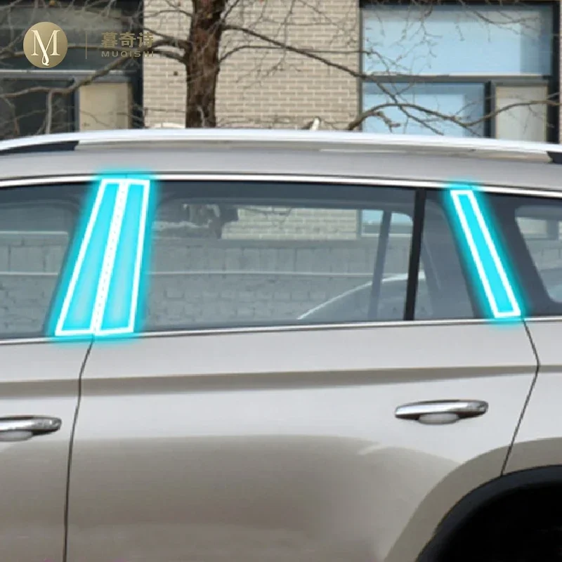 

For Skoda Kodiaq 2021-2023 Car Exterior PPF transparent Paint protective film TPU Anti scratch BC Window pillar strip film refit