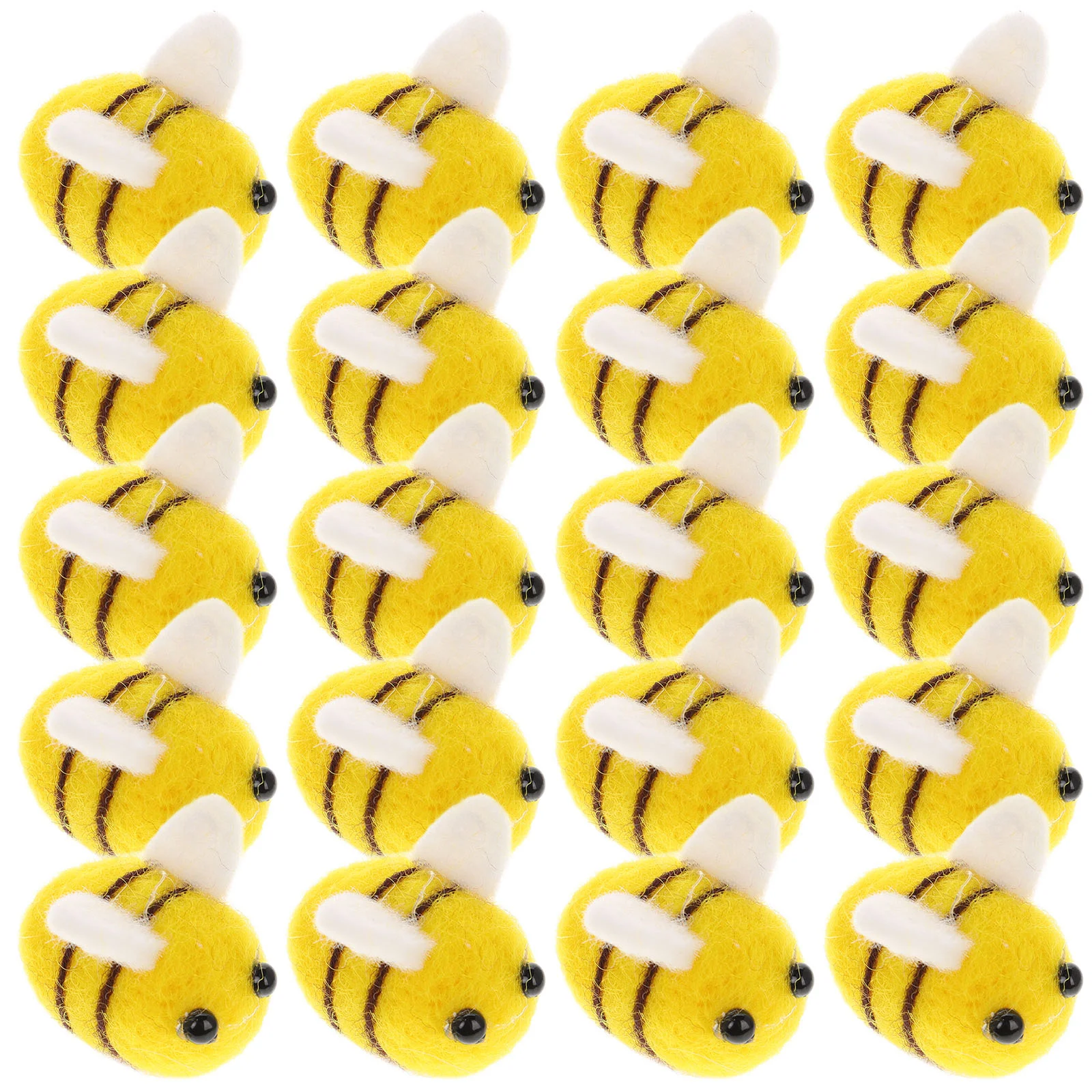 

20 Pcs Bee Decoration Cute Wool Bees Craft Decorations Mini for Crafts Ornament Decorate