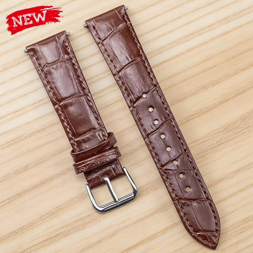 Echtleder-Uhrenarmbänder 12/14/16/18/20/22/24 mm Uhrenarmband mit Stahl-Dornschließe Hochwertiges Armband Correas