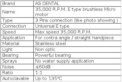 DEASIN Lab Equipment Micromotor Polisher Dental E-Type Micro Motor Plaster Grinding Polishing Handpiece Dentist Equipment Tool