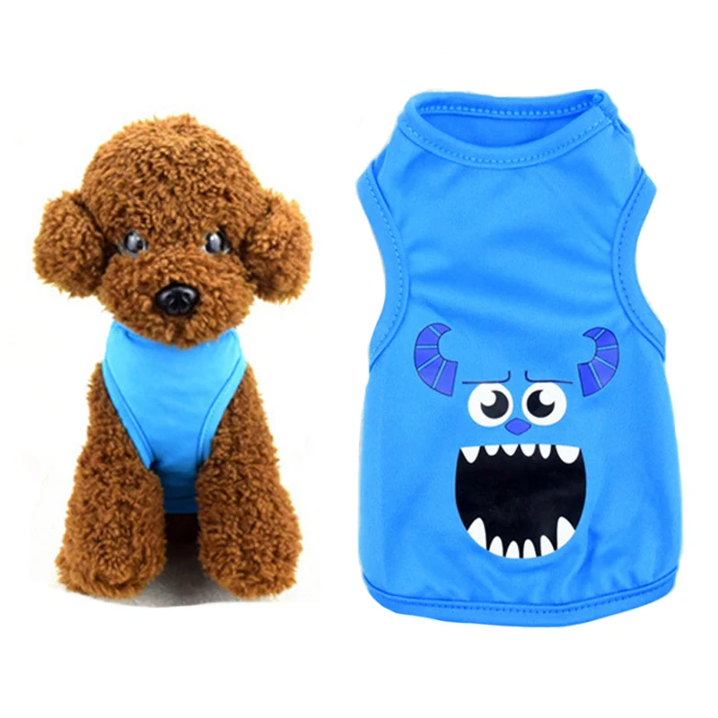 Disney Mike ferguson Kawaii Pet Clothes Monsters University Dog Cat Rabbit Cute Figure Costume Summer Puppy Vest sottile traspirante