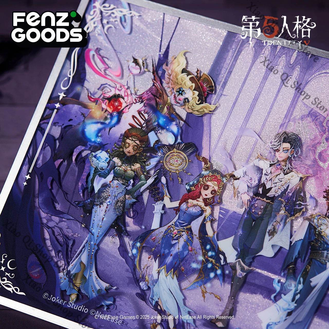 Identity V ambito serie fantasma mágico papel acrílico de color doble Flash decoración de cebolla plateada tablero de firma recoger