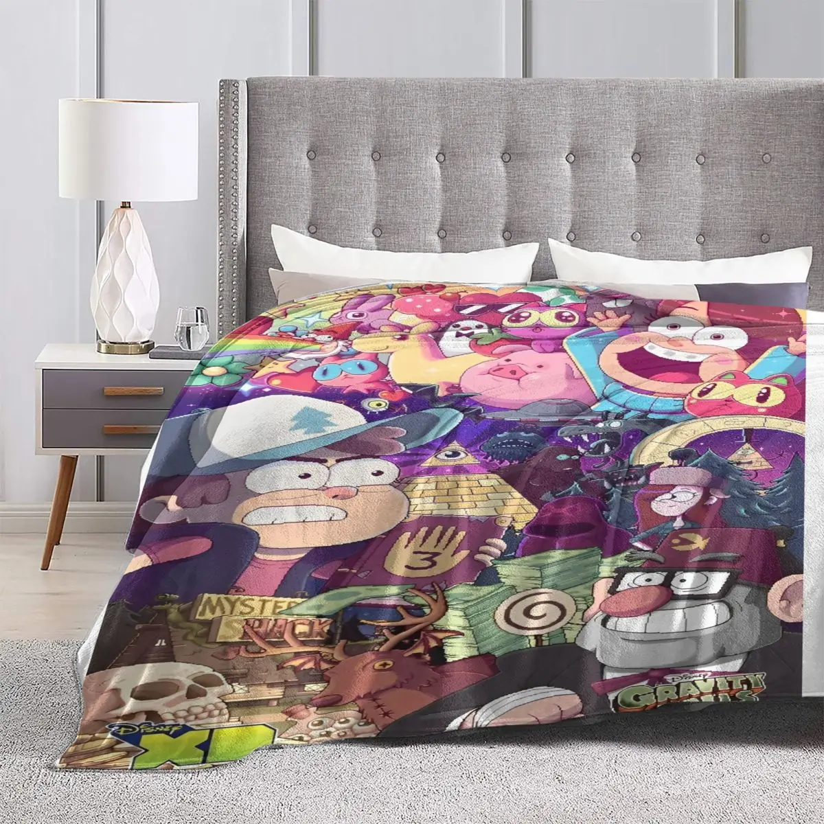 Warm Blanket Picnic Gravity Falls Throw Blanket television Flannel Bedspread For Couch Chair Fashion Sofa Bed Cover