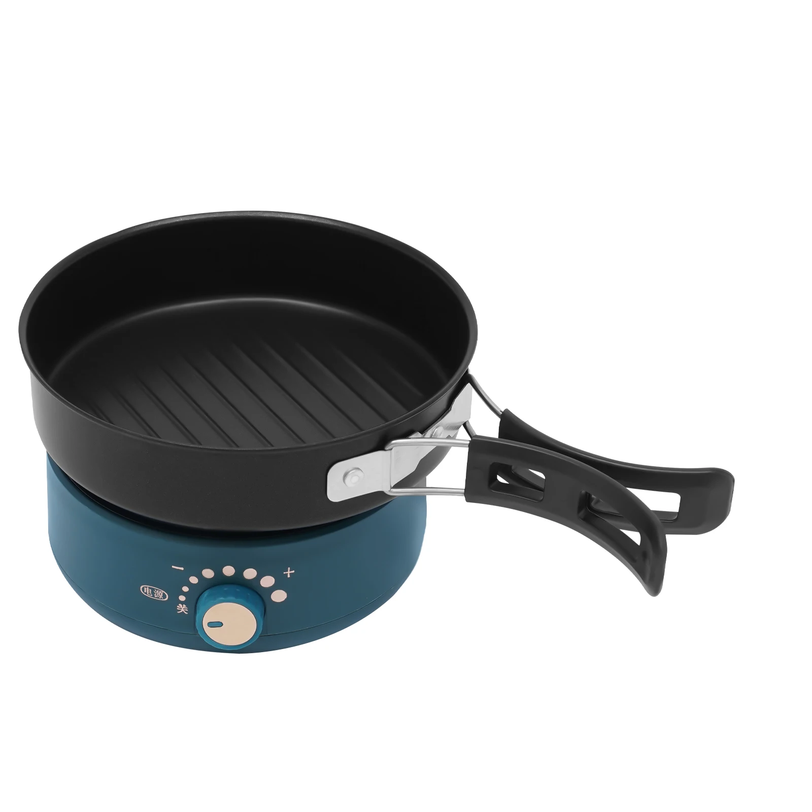 

Portable Electric Hot Pot with Foldable Handles, Non-stick Frying Pan, Mini Hot Pot, Multi-Functional Ramen Noodle Cooker