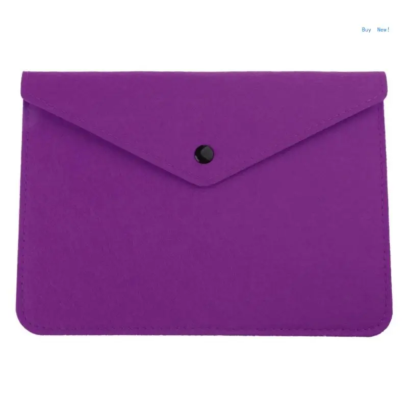 File Folder Felt Storage Case Bag Utility Bags Felt Wallet Envelope File Document Holder Storage Pouch for Family Office