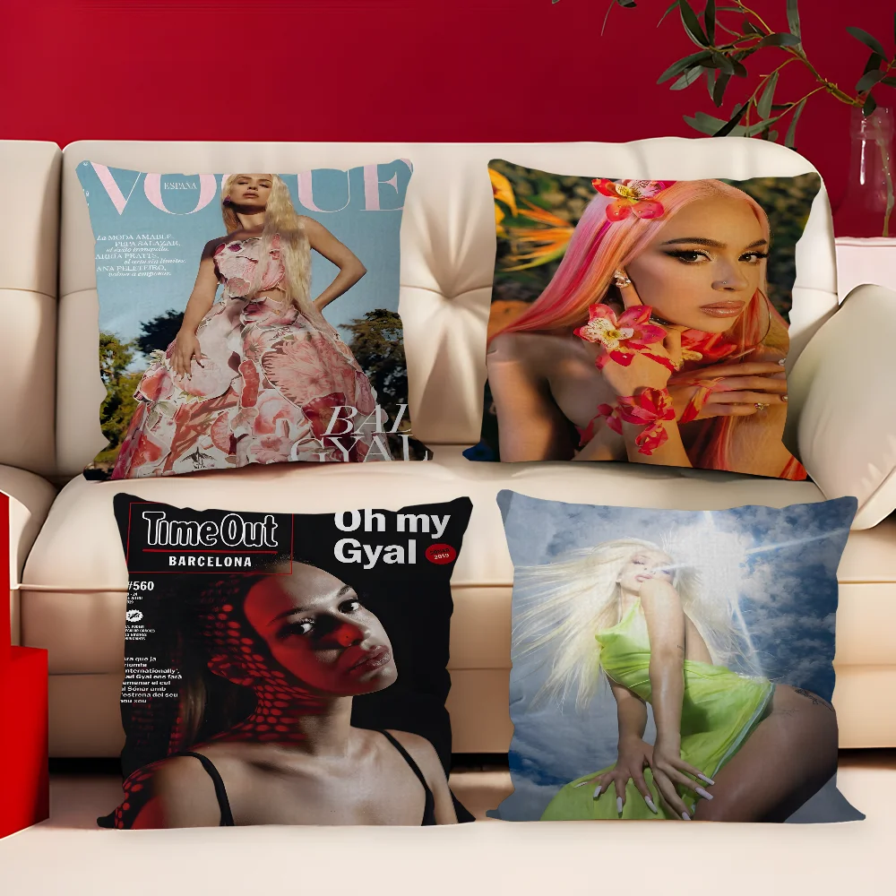 

Singer B-Bad G-Gyal La J-Joia Pillow Case Cushion Cover Car Throw Pillow Case For Sofa Car Christmas Gift 40x40cm 45x45cm