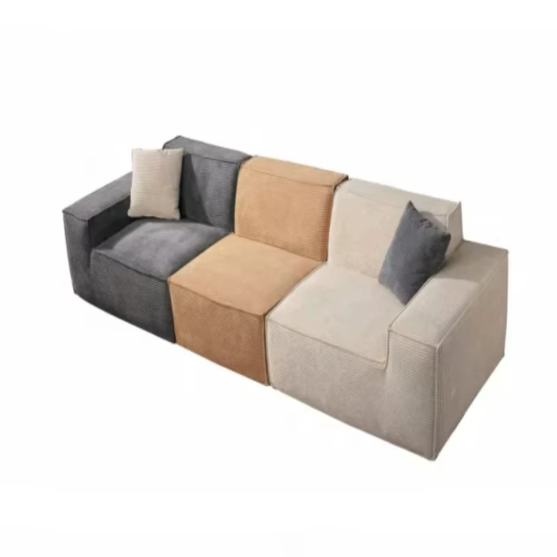 Combination sofa L-shaped fabric environmentally friendly hotel workshop comfortable compression sofa set