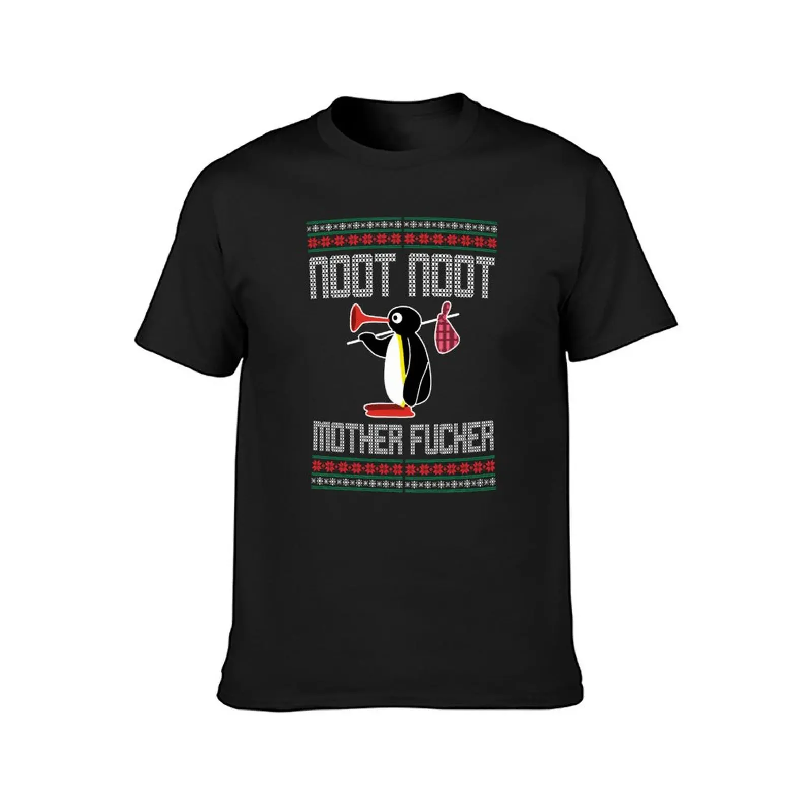 Funny Noot Noot Fu ** ing T-shirt do pinguim do Natal, tops bonitos para homens, blusa do presente