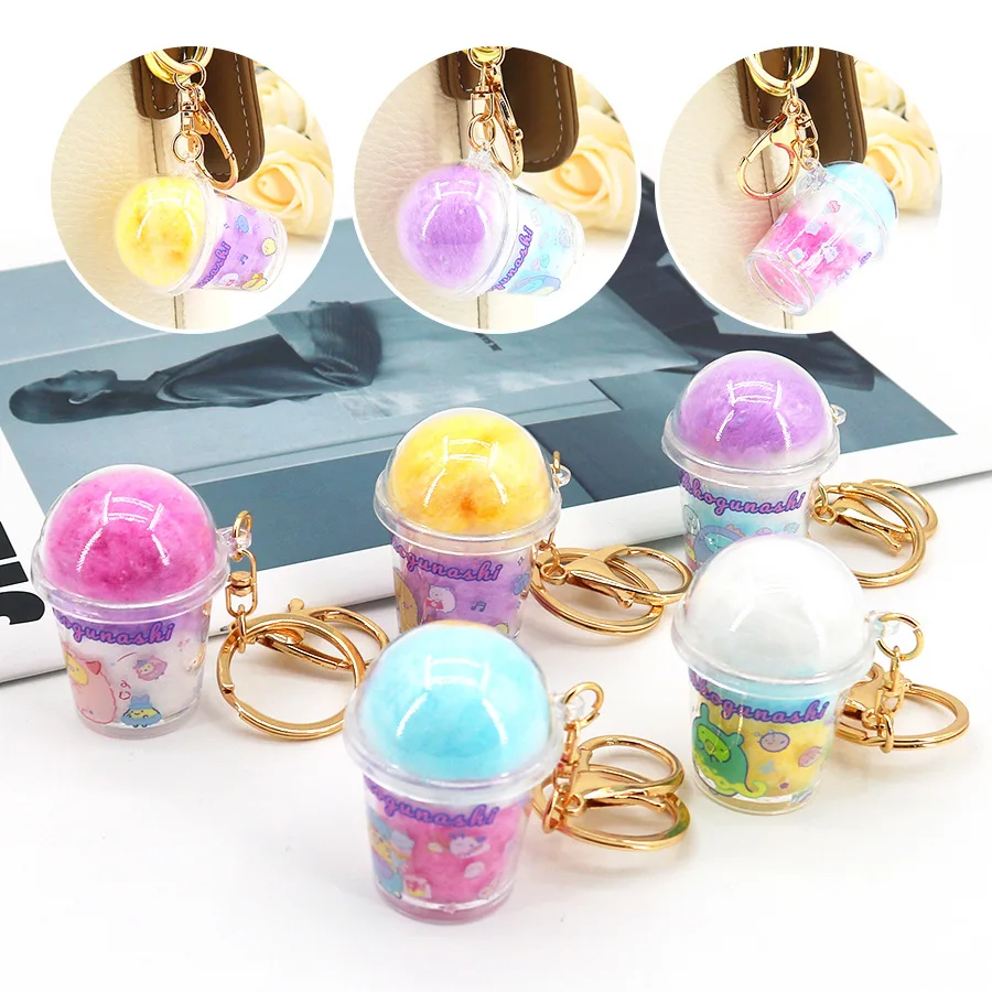 Cute Gashapon Kawaii Figure Anime Miniature Sumikko Gurashi Rainbow Milk Tea Cotton Cup Keychain Bag Pendant Model Capsule Toys