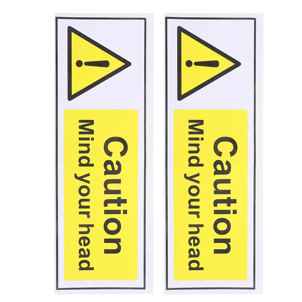 

2pcs Safety Sign Sticker Clear Durable Pp Oil Resistant For Industrial Equipment Factories Schools Hospitals