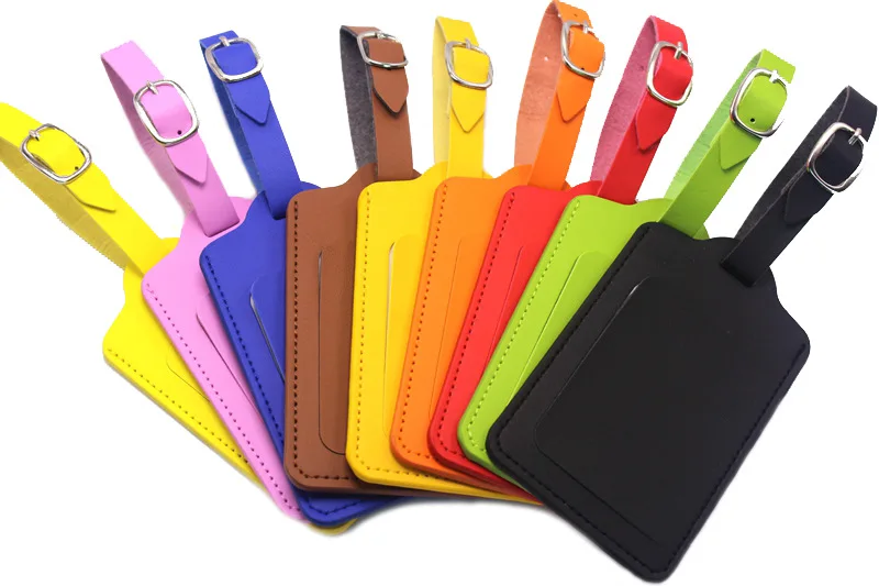 

PU Leather Fashion Airplane Luggage Tags Boarding Pass Suitcase Tag Cute Luggage Tag Address ID Name Label Travel Accessories