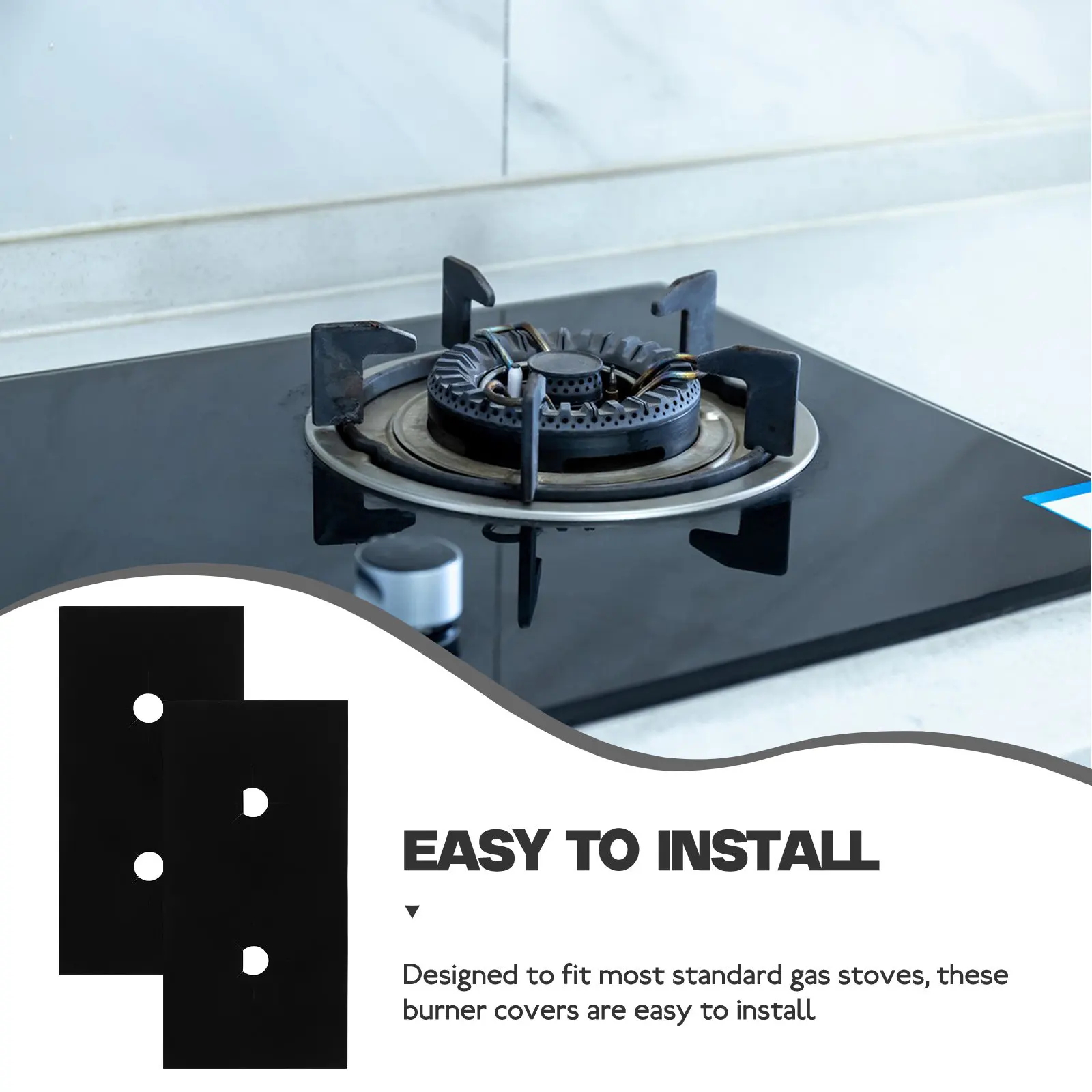 

Набор из 3-х термостойких моющихся накладок для газовой плиты, защитные коврики для конфорок, антипригарные, для чистки кухонной техники