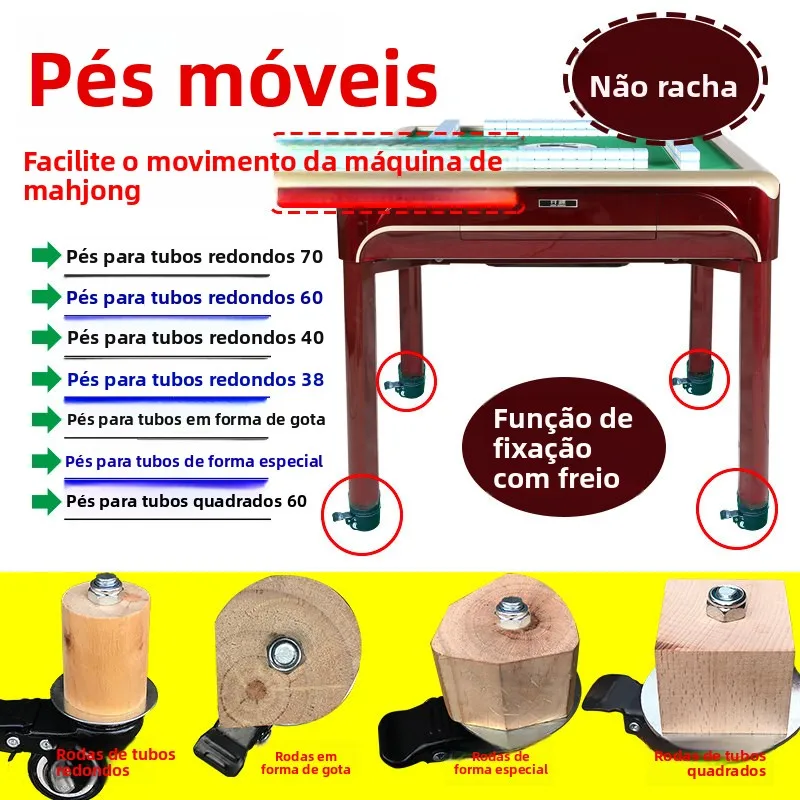 table-de-mahjong-en-bois-veritable-roulettes-mobiles-patins-universels-pieds-mobiles-glissieres-pour-machine-a-mahjong-accessoires-pour-jeux-de-societe-et-loisirs
