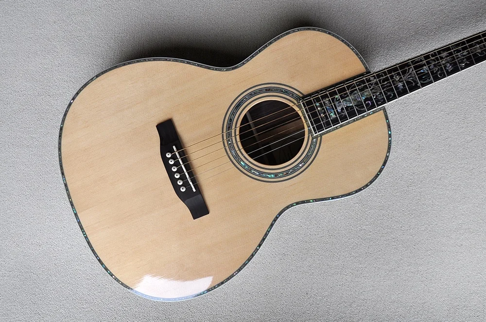Flyoung Natural Wood Color 41 Inch Acoustic Guitar 00045 Model Top Solid Classical Guitar Custom Made