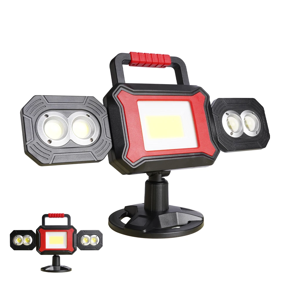 

LED Work Light Rechargeable with Clamp 40W Magnetic Work Light Battery Powered 5 Light Modes Portable Battery Work Light