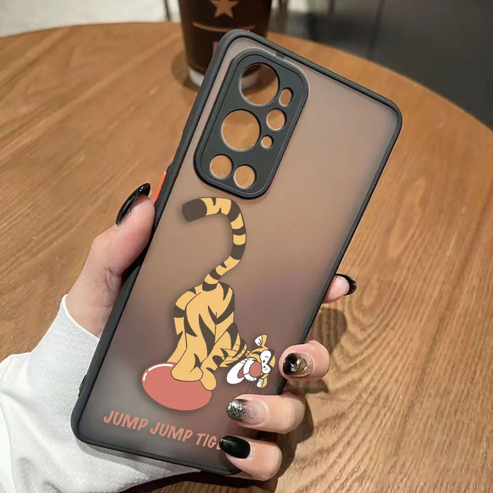 Cute Winnie The Pooh Bear Tigger Matte Phone Case for Oneplus 10 9 8T 8 7T 6 6T 5 5T PRO NORD CE 2 N10 N100 5G Case Funda Shell