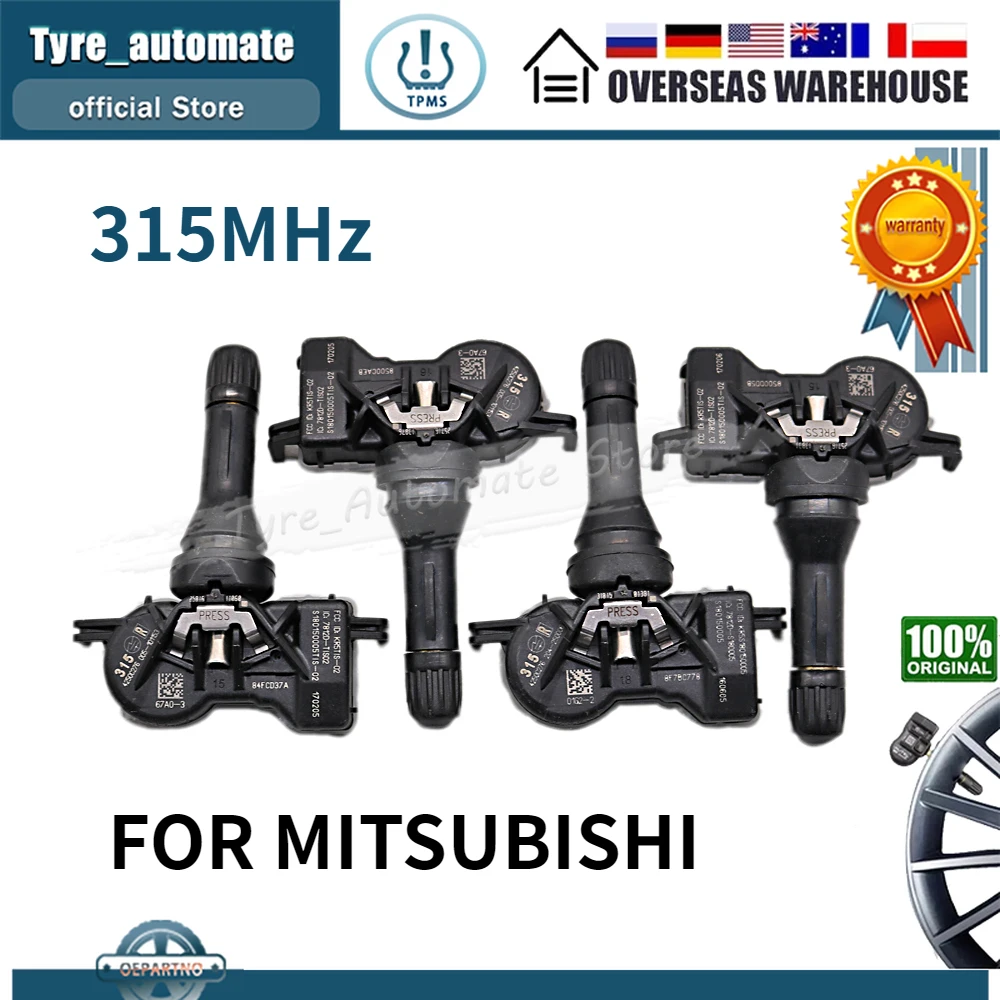 4 sztuki nowy czujnik ciśnienia opon TPMS 4250 c276 68001696AB 4250 d585 S80150005 315MHz dla 2018-2024 mitsupod CROSS
