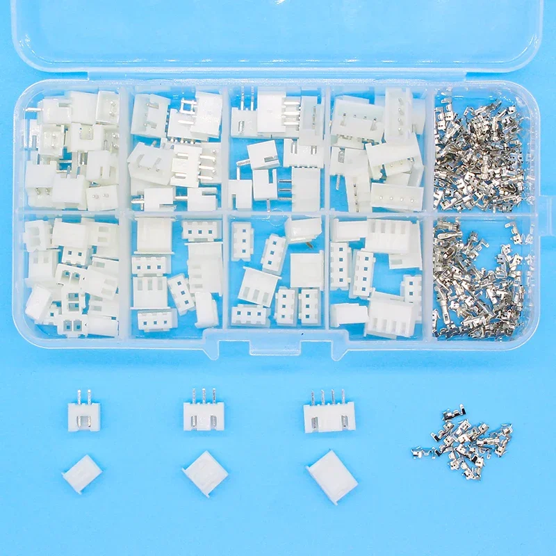 50 sets Kit in box 2p 3p 4 pin 2.54mm Pitch Terminal / Housing / Pin Header Connector Wire Connectors Adaptor XH2P Kits