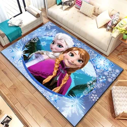 Tapis princesse Elsa de la Reine des neiges pour enfant, revêtement de sol pour salon, chambre à coucher, virus de cuisine, polymères de chambre d'enfant, décoration de chambre