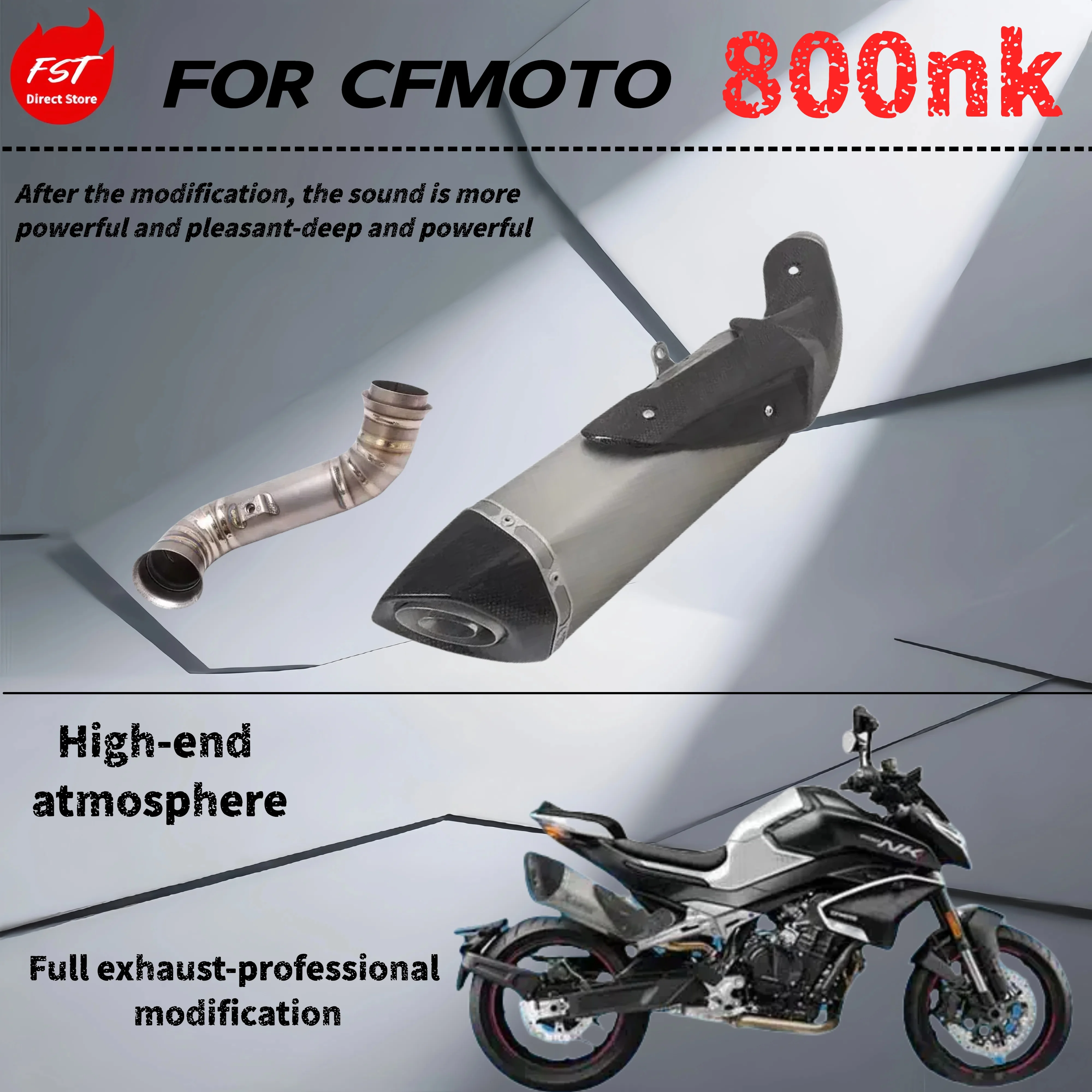 

For CFMOTO 800nk - Modified front, middle and rear accessories - The sound is deep, rich and powerful